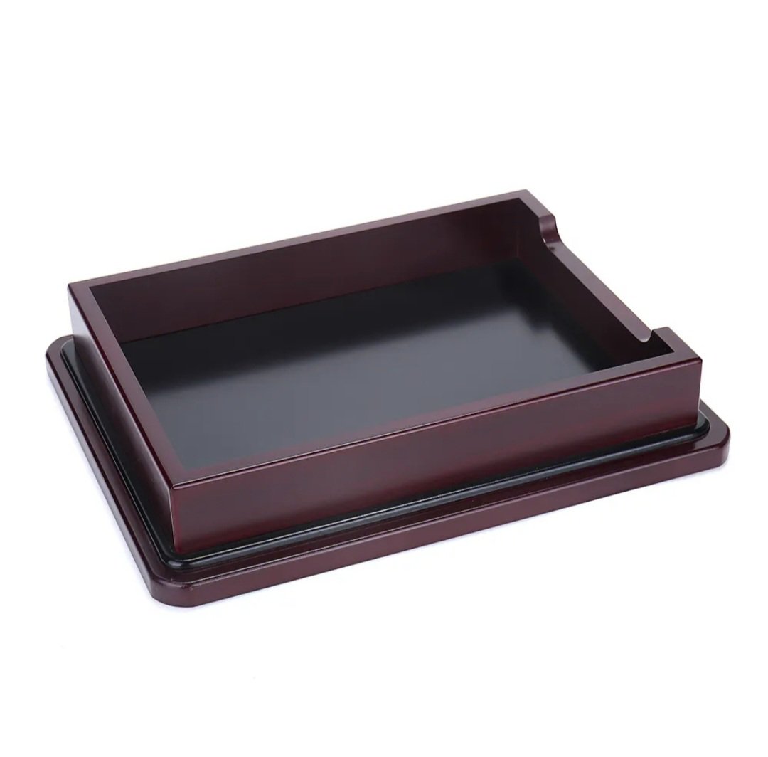 8 Pieces Wooden & Leather Desk Set, Desk Organizer - Image 5